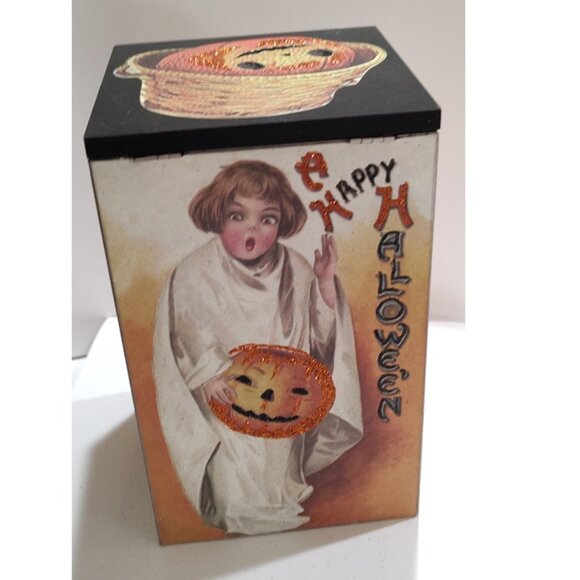 Annie Schickel Halloween Vintage Style Wood Box - Primitives by Kathy - Picture 3 of 7